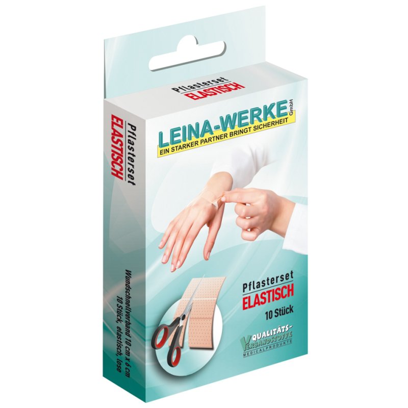 LEINA-WERKE kit de pansements élastique, couleur chair, 10 pièces, 100×60 mm